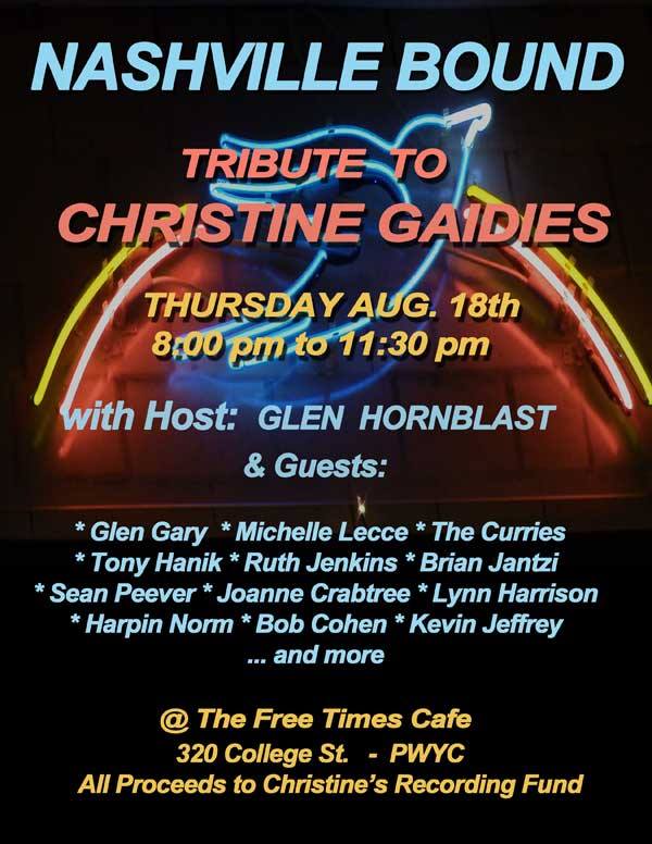 Tribute to Christine Gaidies Aug 18